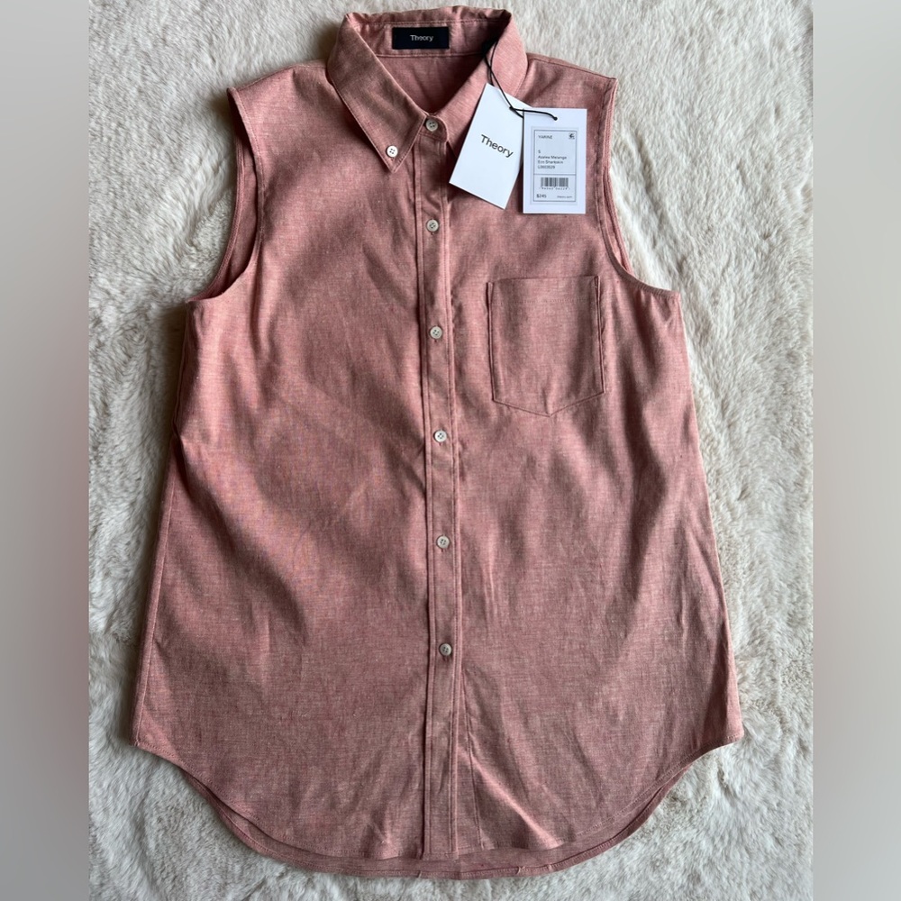 THEORY Linen Top - Picture 5 of 6